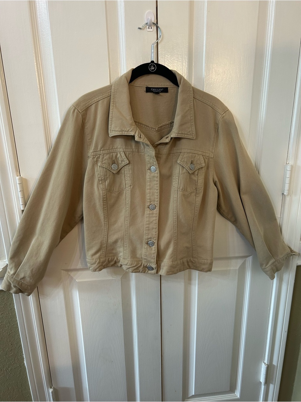 Karen Kane Tan Denim Trucker Jacket Women's Large